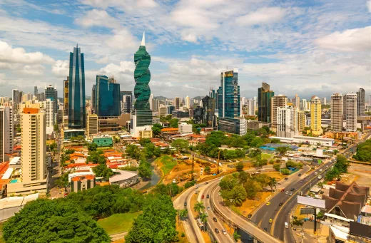 Aerial view of Panama City