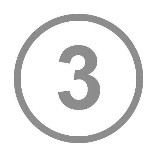 Number three icon