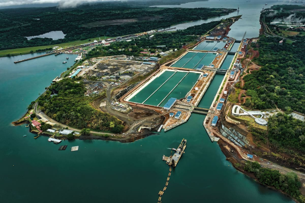 The Panama Canal is a man-made waterway that connects the Atlantic and Pacific Oceans. It is one of the most important shipping routes in the world.