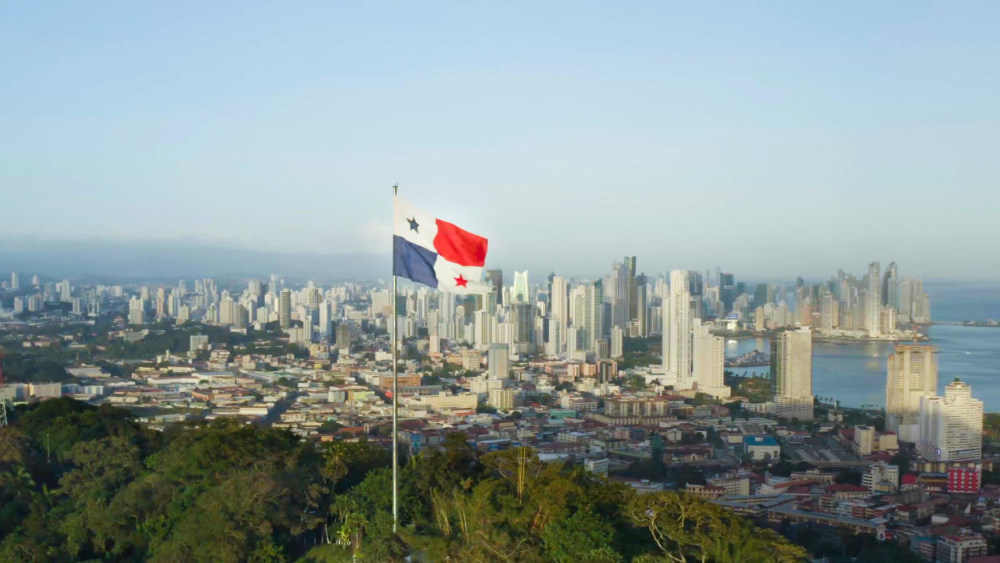 Panama City skyline. Panama City is a popular tourist destination, known for its beautiful beaches, towering skyscrapers, and vibrant culture.