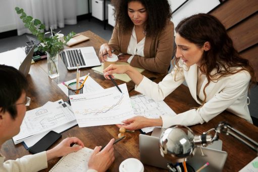 people working elegant cozy office space