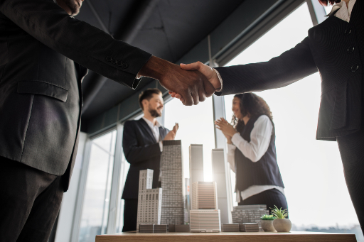 People shaking hands, closing a contract