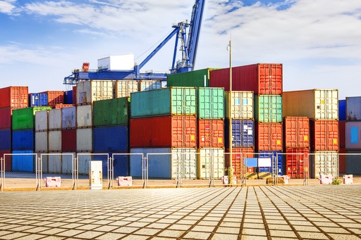 Container terminal in one of the free trade zones in the world