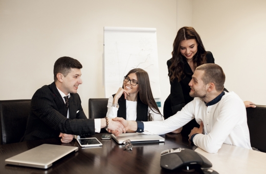 Team of experienced lawyers preparing a defense