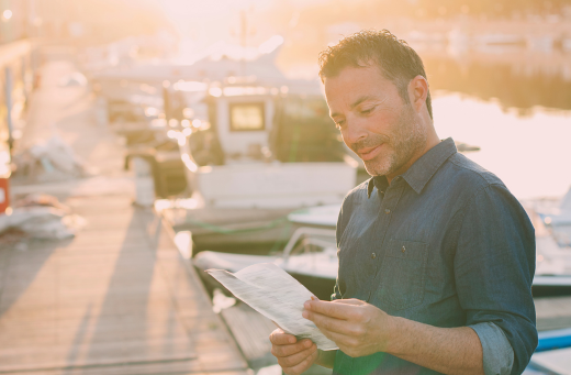 Man reviewing the dock permit process in Panama