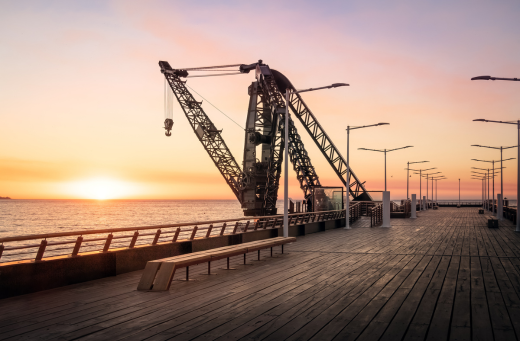 A pier construction in Panama