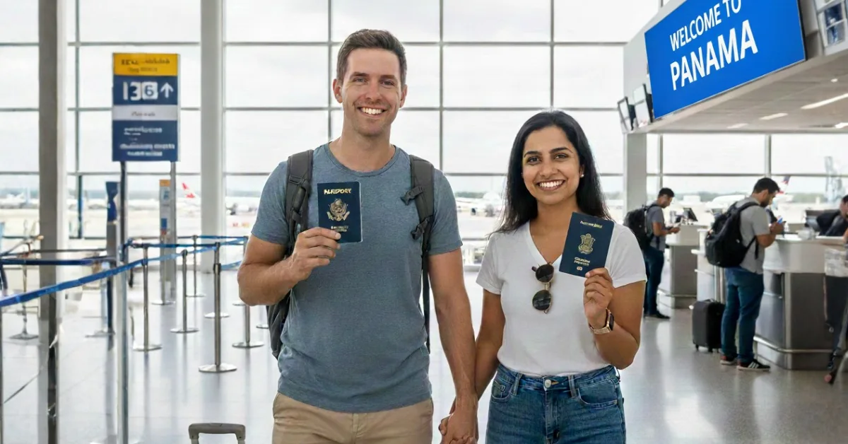 Couple from India and the United States visiting Panama