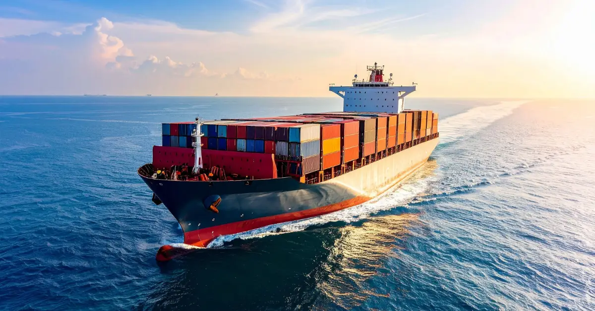 A ship sailing in international waters thanks to its registration